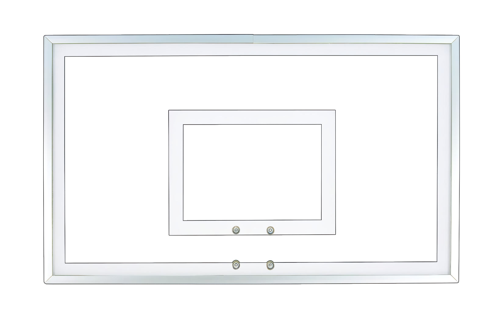 First Team FT221 basketball hoop backboard in clear white frame for outdoor and indoor play