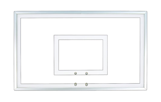 First Team FT221 basketball hoop backboard in clear white frame for outdoor and indoor play