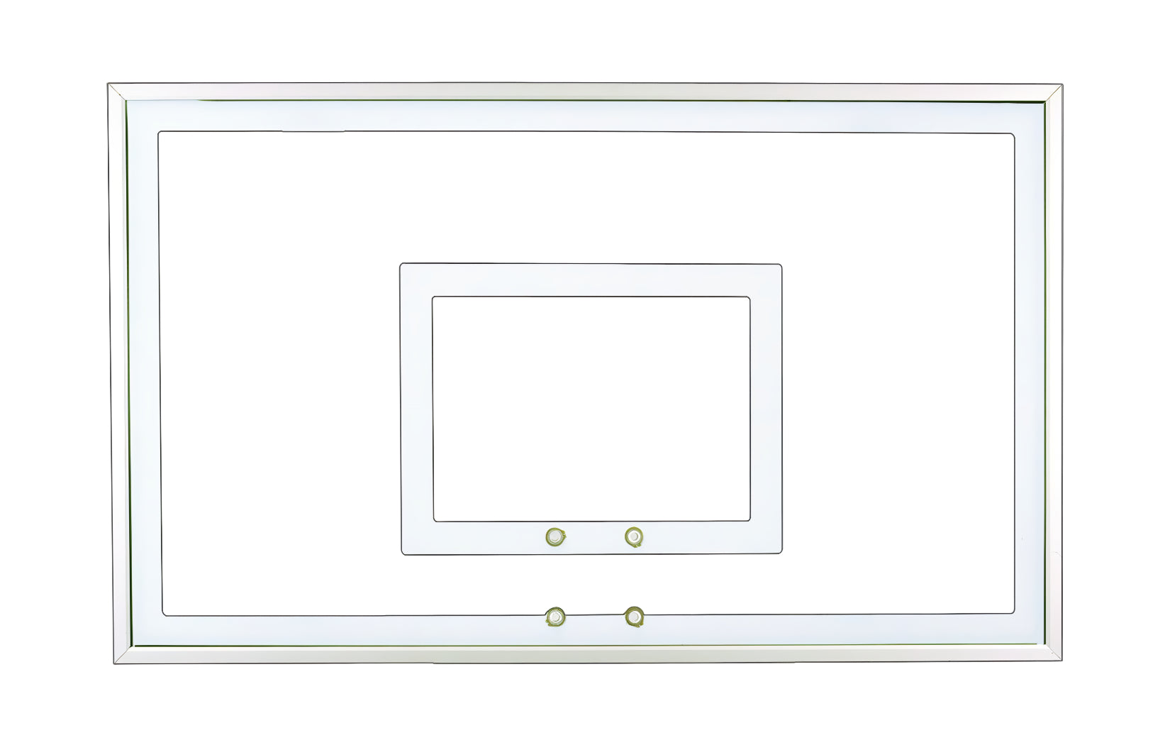 First Team FT230 basketball hoop clear acrylic backboard with white border and mounting holes