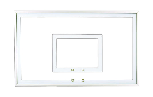 First Team FT230 basketball hoop clear acrylic backboard with white border and mounting holes