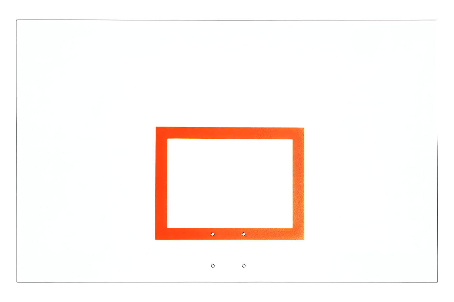 First Team FT265B basketball hoop backboard with orange border and clear white background