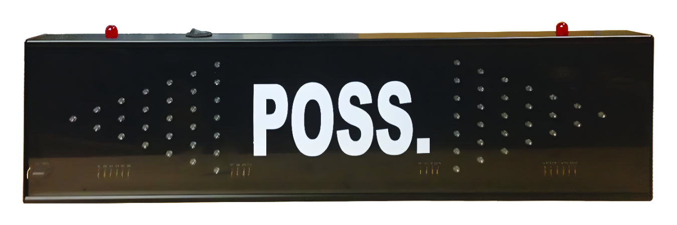 First Team FT800PA basketball hoop LED possession scoreboard display with clear white text
