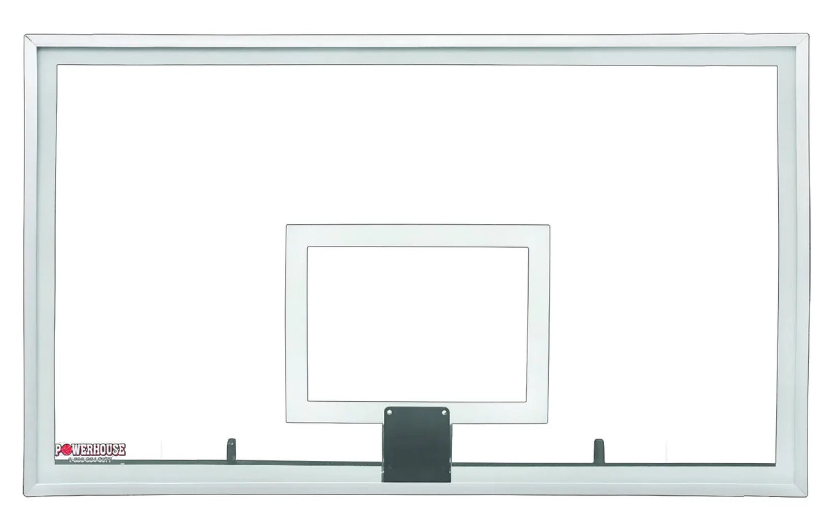 First Team PH4272 Glass basketball hoop backboard with clear glass and white frame