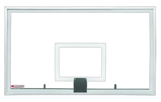 First Team PH4272 Glass basketball hoop backboard with clear glass and white frame