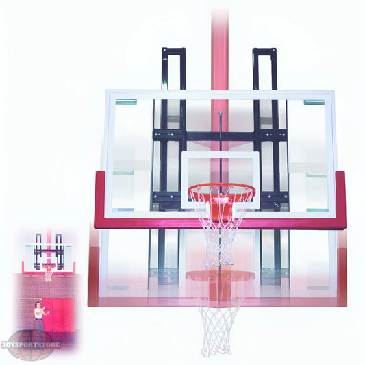 FIRST TEAM WALL MOUNTED BASKETBALL HOOP with clear backboard and durable construction for indoor or outdoor play