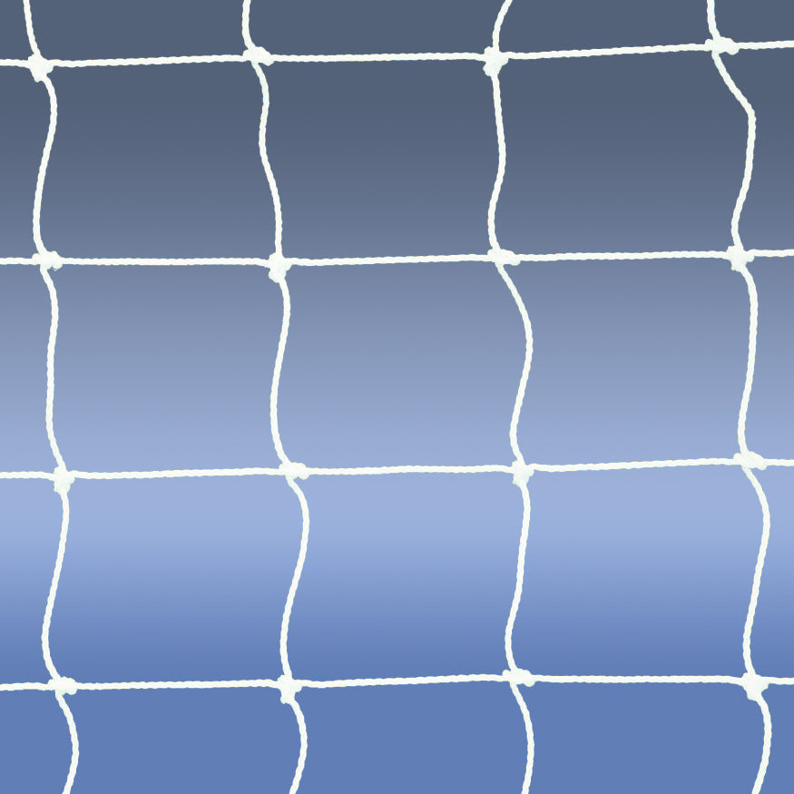 Jaypro Futsal Goal Replacement Net - Official Size  (6 ft. 7 in.H x 9 ft. 10 in.W x 3 ft.3 in.D - 4 in. Sq.) (2m x 3m) (White) Jaypro