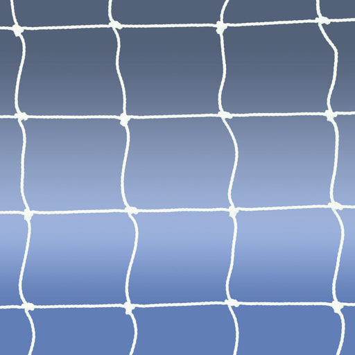 Jaypro Futsal Goal Replacement Net - Official Size  (6 ft. 7 in.H x 9 ft. 10 in.W x 3 ft.3 in.D - 4 in. Sq.) (2m x 3m) (White) Jaypro