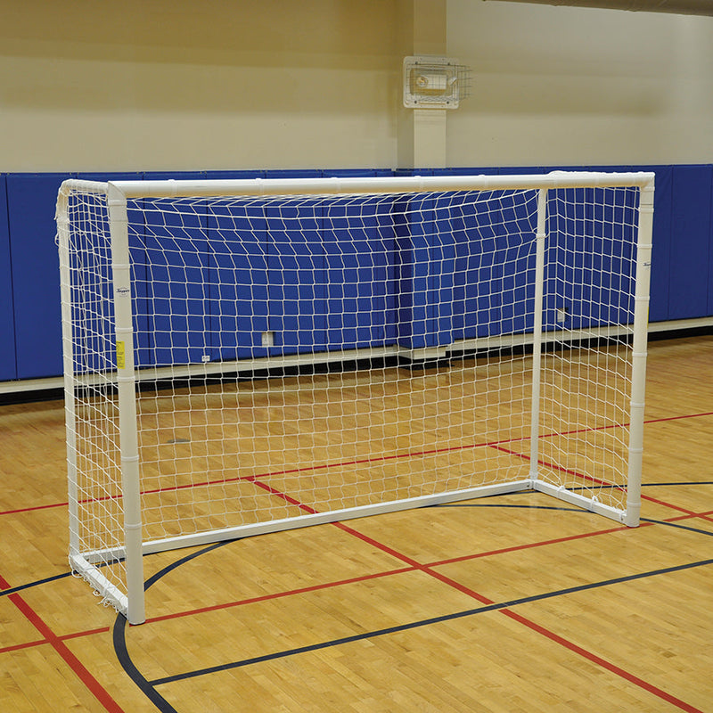 Jaypro Futsal Goal Replacement Net - Official Size  (6 ft. 7 in.H x 9 ft. 10 in.W x 3 ft.3 in.D - 4 in. Sq.) (2m x 3m) (White) Jaypro