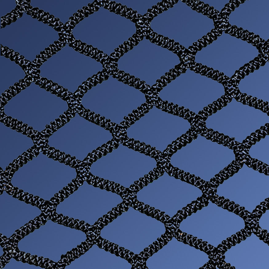 Jaypro Field Lacrosse  Replacement Net - NETX1  - (7mm) Seamless One-Piece Lacrosse Net (6 ft.H x 6W x 7 ft.D) (Black) Jaypro