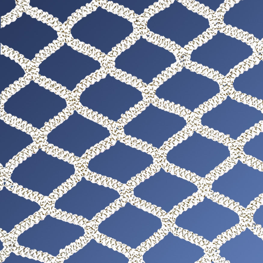 Jaypro Box Lacrosse Replacement Net - NetX1  - (7mm) Seamless One-Piece Lacrosse Net (4 ft.H x 4 ft.9 in.W x 4 ft.6 in.D) (White) Jaypro