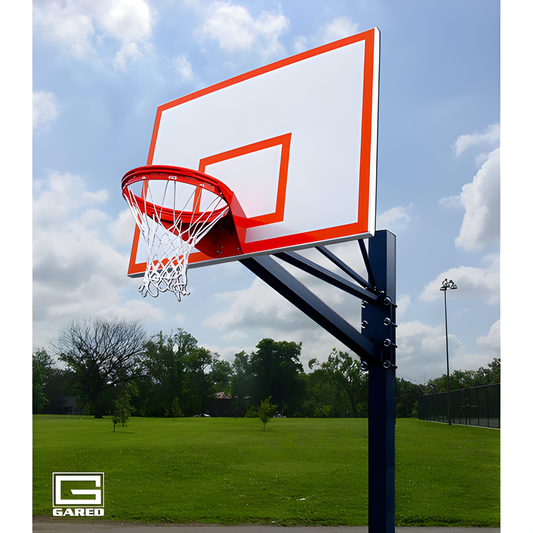 Gared Endurance 6” Square Post 5’ Extension Steel Playground Basketball Hoop