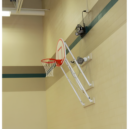 Gared 35" x 54" Four Point Fold-Up Basketball Wall Mount Package