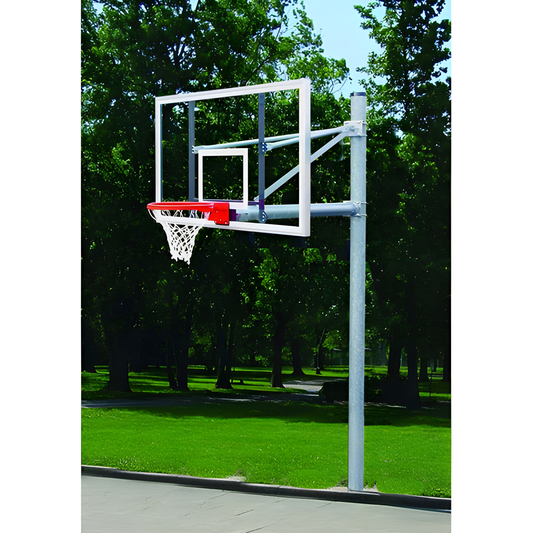Gared Heavy Duty 5-9/16" O.D. Adjustable Straight Post Basketball Package PK6091
