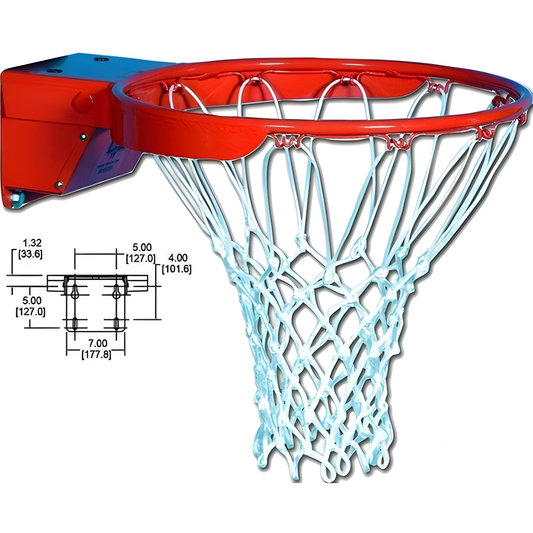 Gared Sports Scholastic Flex Breakaway Rim with Nylon Net 1000