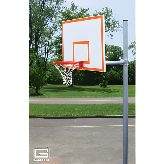 Gared Standard Duty 4-1/2" O.D. Adjustable Straight Post Basketball Package PK4551