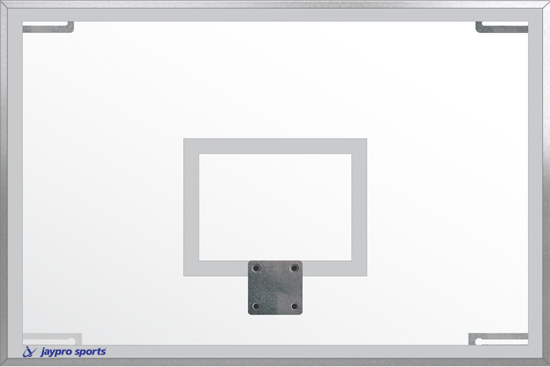 Jaypro Backboard -  Tempered Glass - Rectangular (72 in.W x 48 in.H) (Indoor) Jaypro