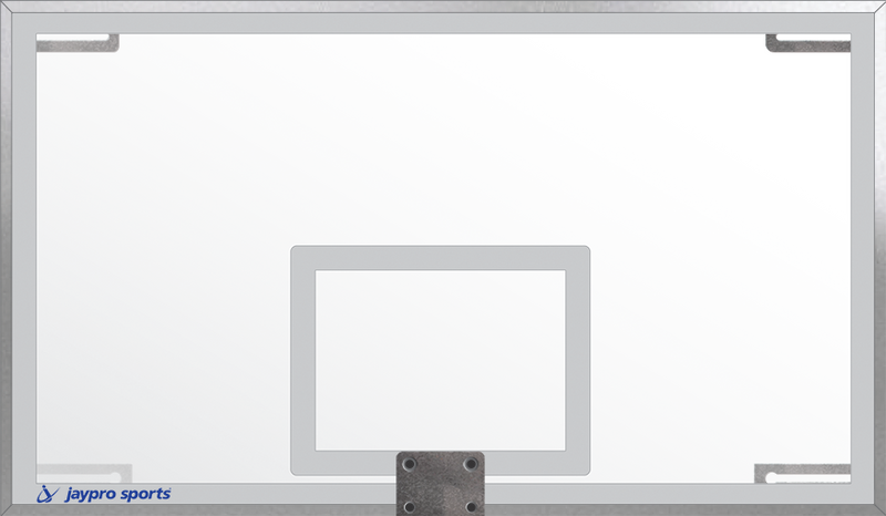 Jaypro Backboard Replacement Package - (72 in.W x 42 in.H) (Indoor) - Unbreakable - Tempered Glass, Contender Pro Breakaway Goal - NCAA, NFHS Compliant Jaypro