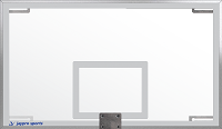 Jaypro Conversion Backboard - 42 in. Rectangular Glass Backboard - NCAA, NFHS Compliant Jaypro