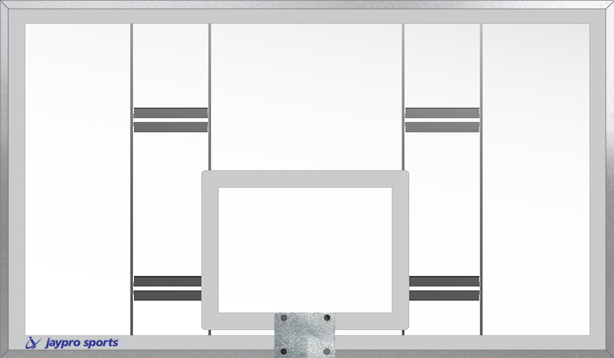 Jaypro Conversion Backboard - Tempered Glass Conversion Package - NCAA, NFHS Compliant Jaypro