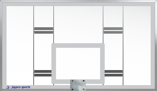 Jaypro Conversion Backboard - 42 in. Rectangular Glass Backboard - NCAA, NFHS Compliant Jaypro