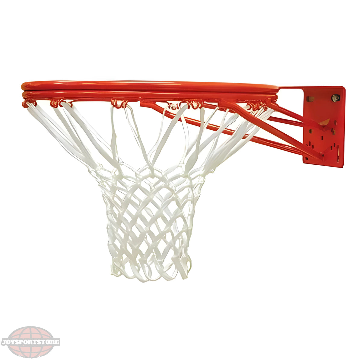 Jaypro red metal basketball rim with white net for outdoor basketball hoop installation 