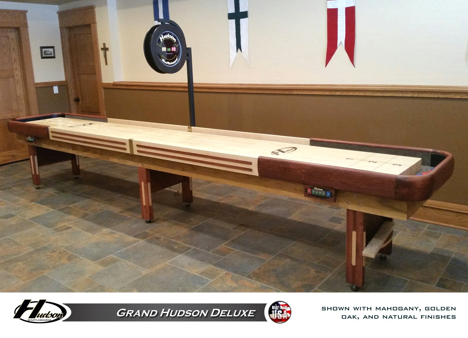 16' Grand Hudson Deluxe Shuffleboard Table