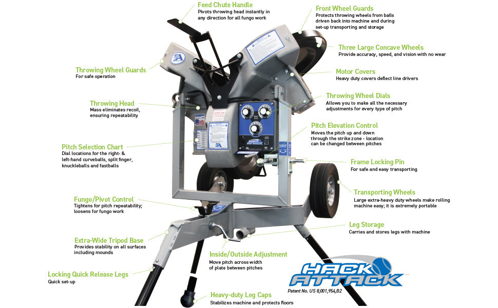 Sports Attack Hack Attack Baseball Pitching Machine Sports Attack