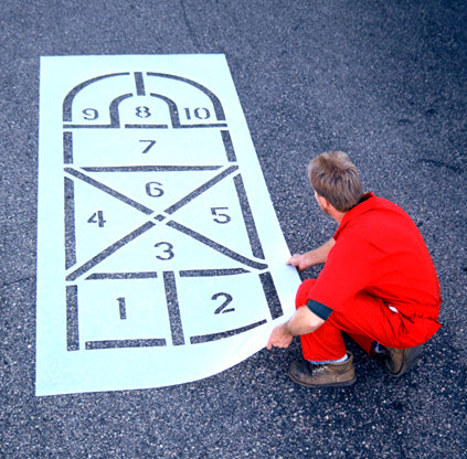 Newstripe Arched Hopscotch Playground Stencil Newstripe