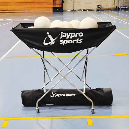 Jaypro Volleyball Hammock Drill Cart | Heavy-Duty, High-Capacity Ball Cart for Fast-Paced Drills (HSVBC24)