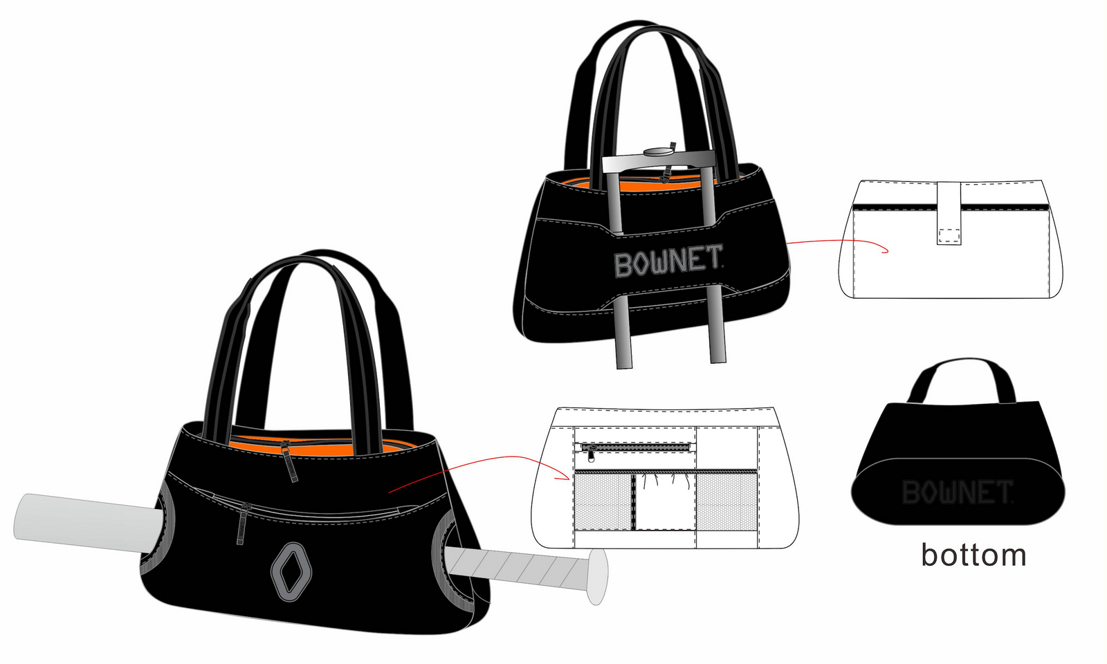 Bownet Coaches Hand Bag Bownet