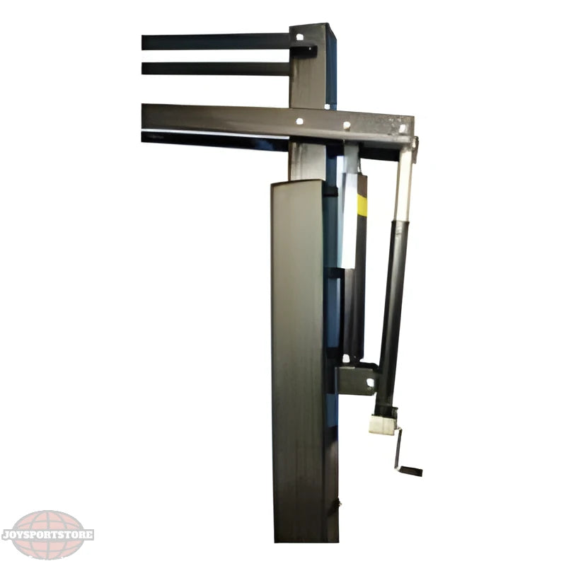 Ironclad adjustable In Ground Basketball Hoop support pole and height mechanism in black