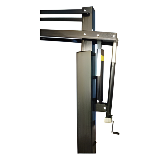 Ironclad adjustable In Ground Basketball Hoop support pole and height mechanism in black