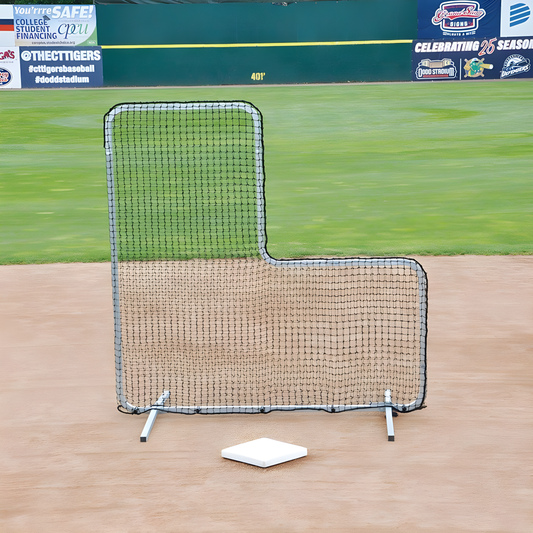 Jaypro Baseball “L” Screen – Classic (7′ × 7′) | Compact, Heavy-Duty Screen for Batting Cages & Bullpens (CFSL)