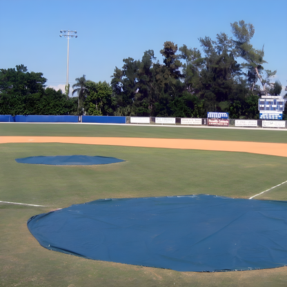 Jaypro Baseball Rain Cover – Round, 18 oz. UV-Treated Vinyl with Ground Stakes | Heavy-Duty Field Tarp – BBRC