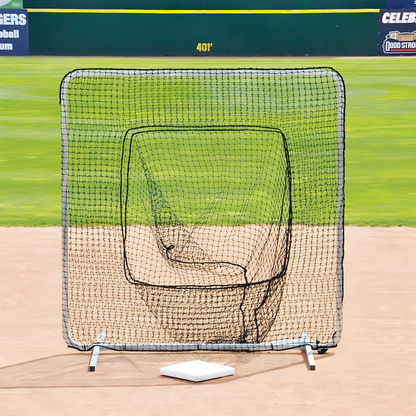 Jaypro Baseball/Softball Soft Toss Screen – Classic (7' x 7') | Heavy-Duty Practice Net for Batting &amp; Fielding Drills (CFSST)