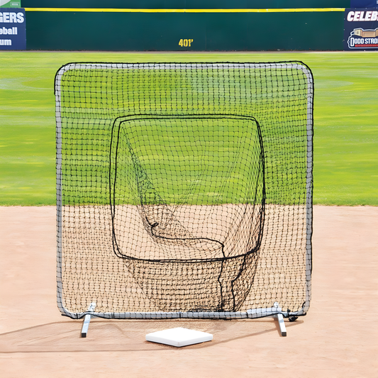 Jaypro Baseball/Softball Soft Toss Screen – Classic (7' x 7') | Heavy-Duty Practice Net for Batting &amp; Fielding Drills (CFSST)