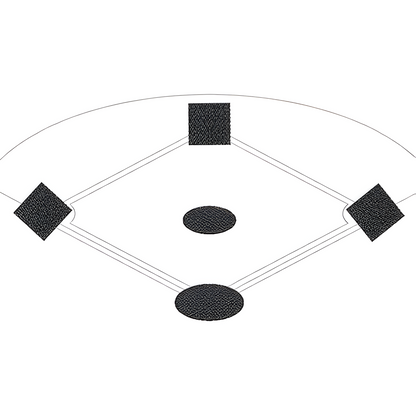 Jaypro Baseball Tarp – 10' Square (3-Base Set) with Ground Stakes – 6 oz. Polyethylene | Model: AFC-BC3