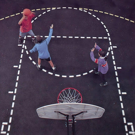 Jaypro Basketball Court Stencil – Regulation Size | Reusable Full-Court Layout System for Precise Line Marking (BCS-1)