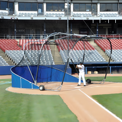 Jaypro Batting Cage – Big League Series Bomber Pro Batting Turtle | Portable, Heavy-Duty Hitting Cage for On-Field Practice – BBGS-18