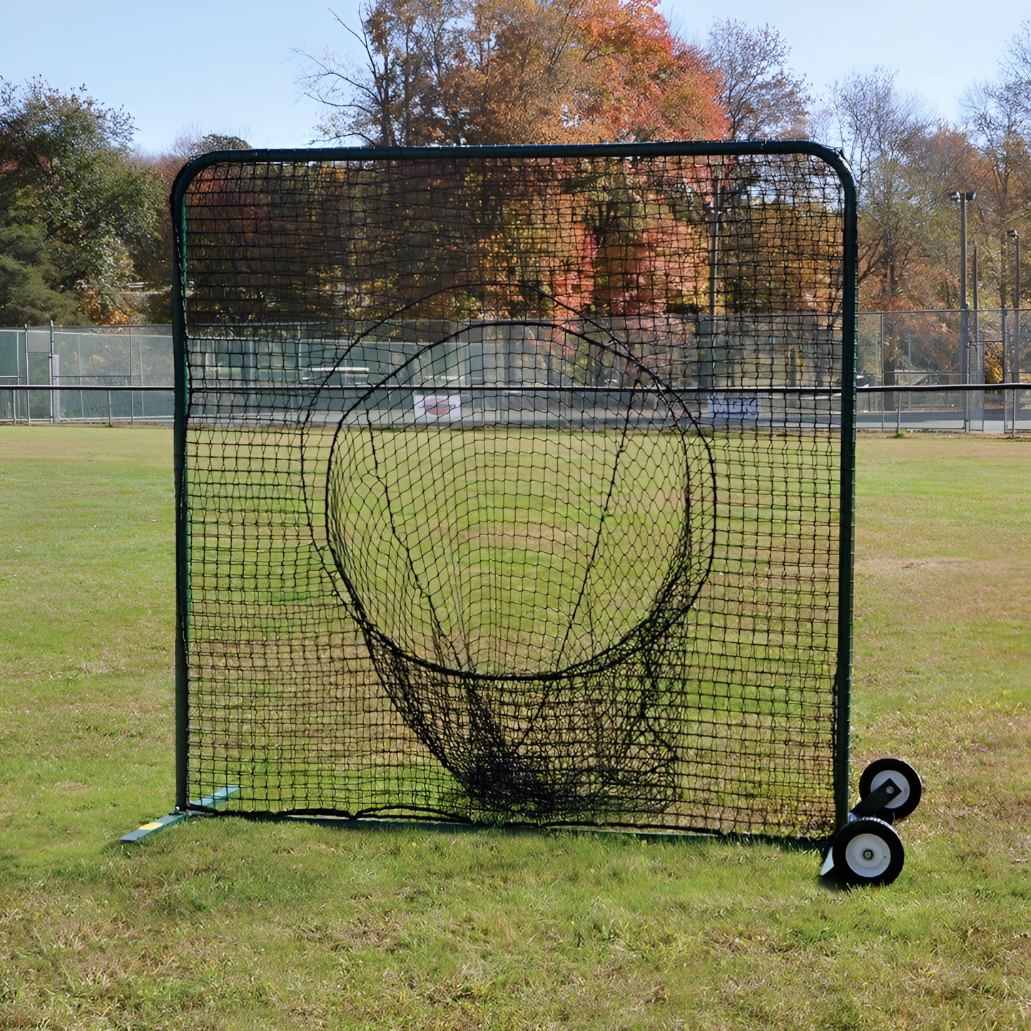 Jaypro Batting Practice Screen – 7' x 7' Soft Toss Portable Screen (Black) | Model: PSTS-77