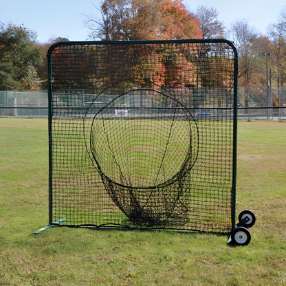 Jaypro Batting Practice Screen – 7' x 7' Soft Toss Portable Screen (Black) | Model: PSTS-77
