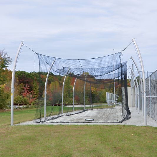 Jaypro Batting Tunnel Frame – Professional Outdoor (70') – Single | Heavy-Duty In-Ground Cage Frame for Baseball & Softball (PROTF-70)