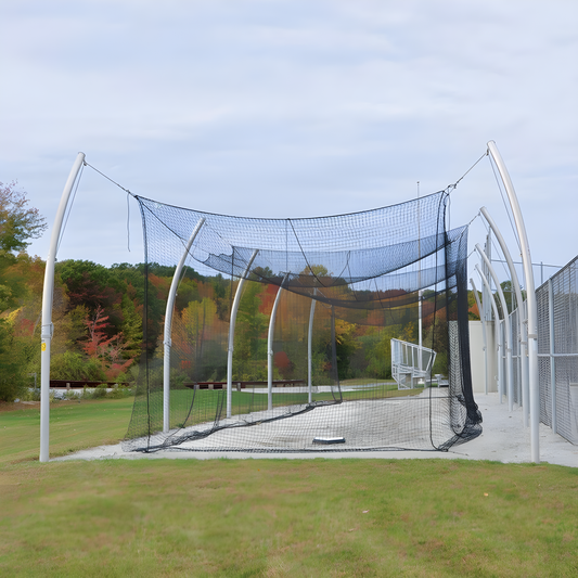 Jaypro Batting Tunnel Frame - Professional Outdoor (55') - Single | Heavy-Duty Baseball &amp; Softball Cage Support (PROTF-55)