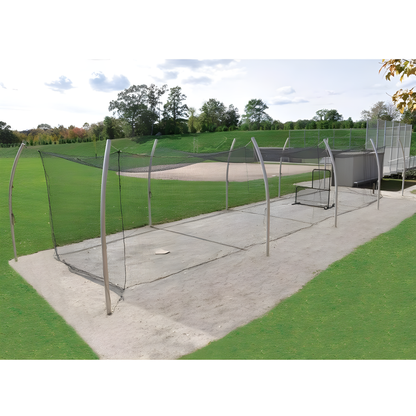 Jaypro Batting Tunnel Frame - Professional Outdoor (55') - Single | Heavy-Duty Baseball &amp; Softball Cage Support (PROTF-55)
