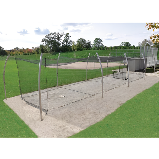 Jaypro Batting Tunnel Frame – Professional Outdoor (70') – Single | Heavy-Duty In-Ground Cage Frame for Baseball & Softball (PROTF-70)