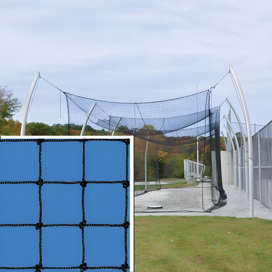Jaypro Batting Tunnel Net – #42 | 2mm Twisted Poly Fiber Net with 1-3/4" Square Mesh – 70 ft
