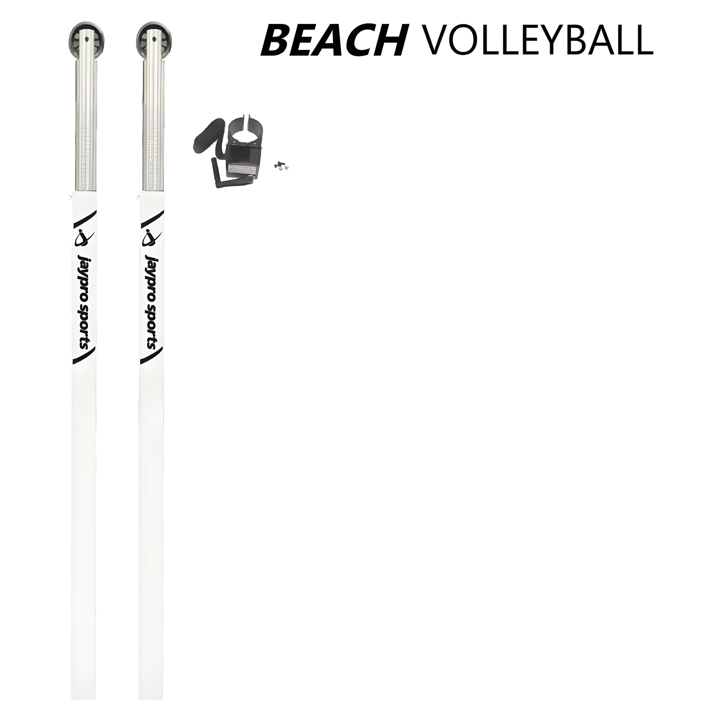Jaypro Beach Volleyball Upright – 3-1/2" Ground Sleeve | NCAA, NFHS & USAV-Compliant Outdoor System (OBV300U)