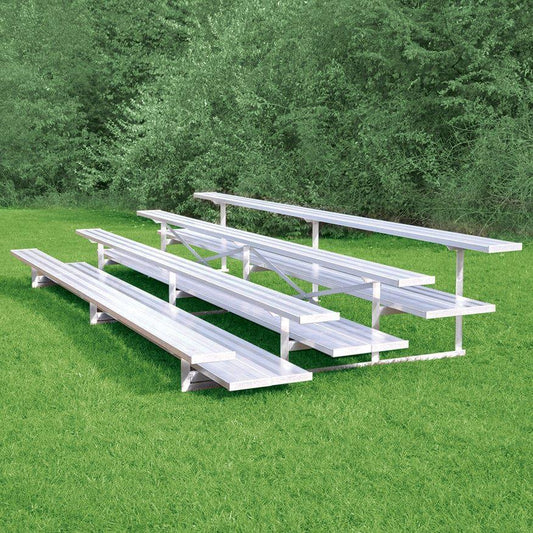 Jaypro Bleacher – 15' (4 Row - Double Foot Plank) | Durable, All-Aluminum Seating with Enhanced Safety and Stability (BLDP-4AL)