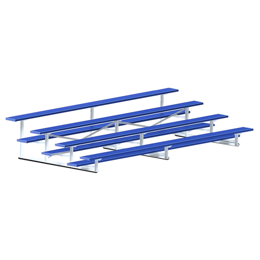 Jaypro Bleacher – 15' (4 Row, Single Foot Plank) – All-Aluminum Powder-Coated Outdoor Seating | Model: BLCH-4ALPC