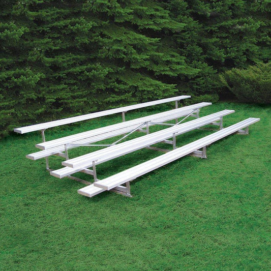 Jaypro Bleacher – 15' (4 Row, Single Foot Plank) | Standard Outdoor Bleacher with Steel Frame – BLCH-4
